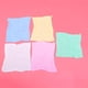 thumbnail image 4 of toallas cuadradas pequeñas de algodón de gasa lavada de seis capas para recién nacidos (blanco, amarillo, verde, rosa y azul), 4 of 5