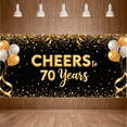 thumbnail image 6 of Balloon Cheers 70 Years Celebration Banner for Special Events Anniversary Party Supplies Decorations Backdrop Photography Props Background, 6 of 8