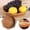 Khaki, variant on Natural Woven Rattan Round Fruit Serving Bowl Decorative Kitchen Counter Organizer Wicker Storage Container