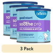 (3 pack) Good Start, Dr. Brown's Soothe Pro, Baby Formula Powder, for Sensitive Tummies, Gas, Fussiness and Spit-Up, Infant Formula with Probiotics, DHA, Non-GMO, 19.4 Ounce