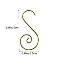thumbnail image 2 of Metal S-shaped Hooks Spiral Swirl Ornament Hanger Christmas Tree Decoration Accessories, Gold, 2 of 10
