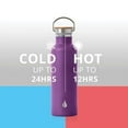 thumbnail image 6 of Elemental Classic Insulated Water Bottle, Leak Proof Thermos Water Bottle with Bamboo Lid and Metal Ring, Reusable Insulated Stainless Steel Water Bottle, 25oz - Plum, 6 of 9