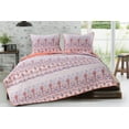 thumbnail image 2 of Global Trends Amphora Boho Paisley Oversized Reversible Quilt Set, Jewel Tone on White, 3-Piece Full/Queen, 2 of 7