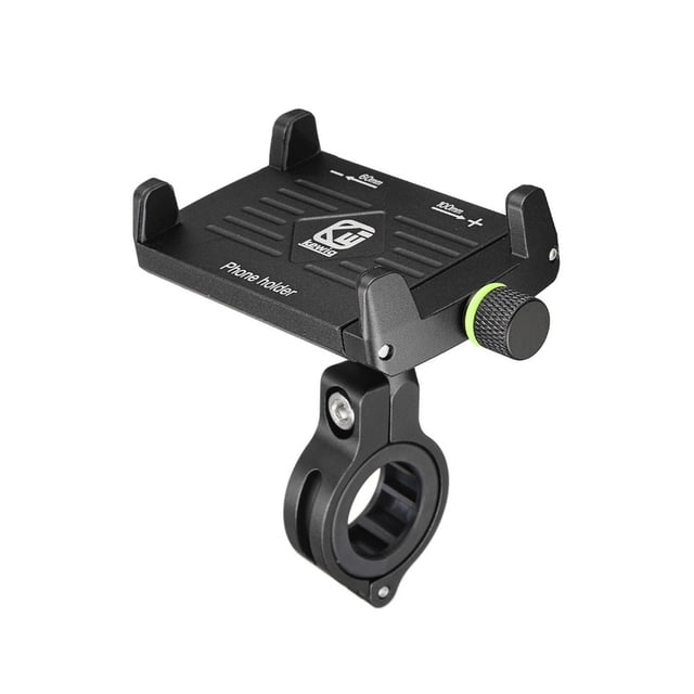 Motorcycle Phone Mount Aluminum Handlebar Mount for Cell Phone and GPS, Universal 4.5 to 6.2 Inch Holder with 360 Degree Rotation for 22-32mm Bike Bars
