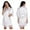 White, variant on LYMAYTER Women Silk Robe Short Lace Trim Satin Kimono 3/4 Sleeve Bride Comfy for Sleepwear Bathrobe S-2XL