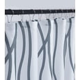 thumbnail image 3 of Extra Long Textured Fabric Shower Curtain 72 Inch Width by 84 Inch Length, Dark Grey Printed Dancing Bathroom Curtains Machine Washable, 3 of 6