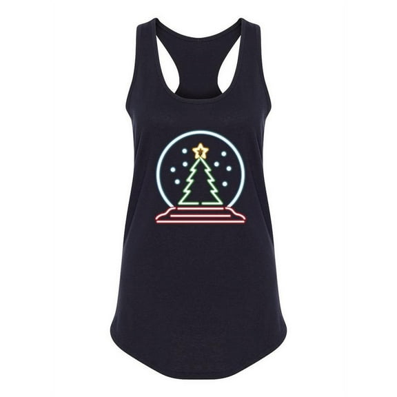Christmas Snowball Neon Design Tank Women -Image by Shutterstock, Female Medium