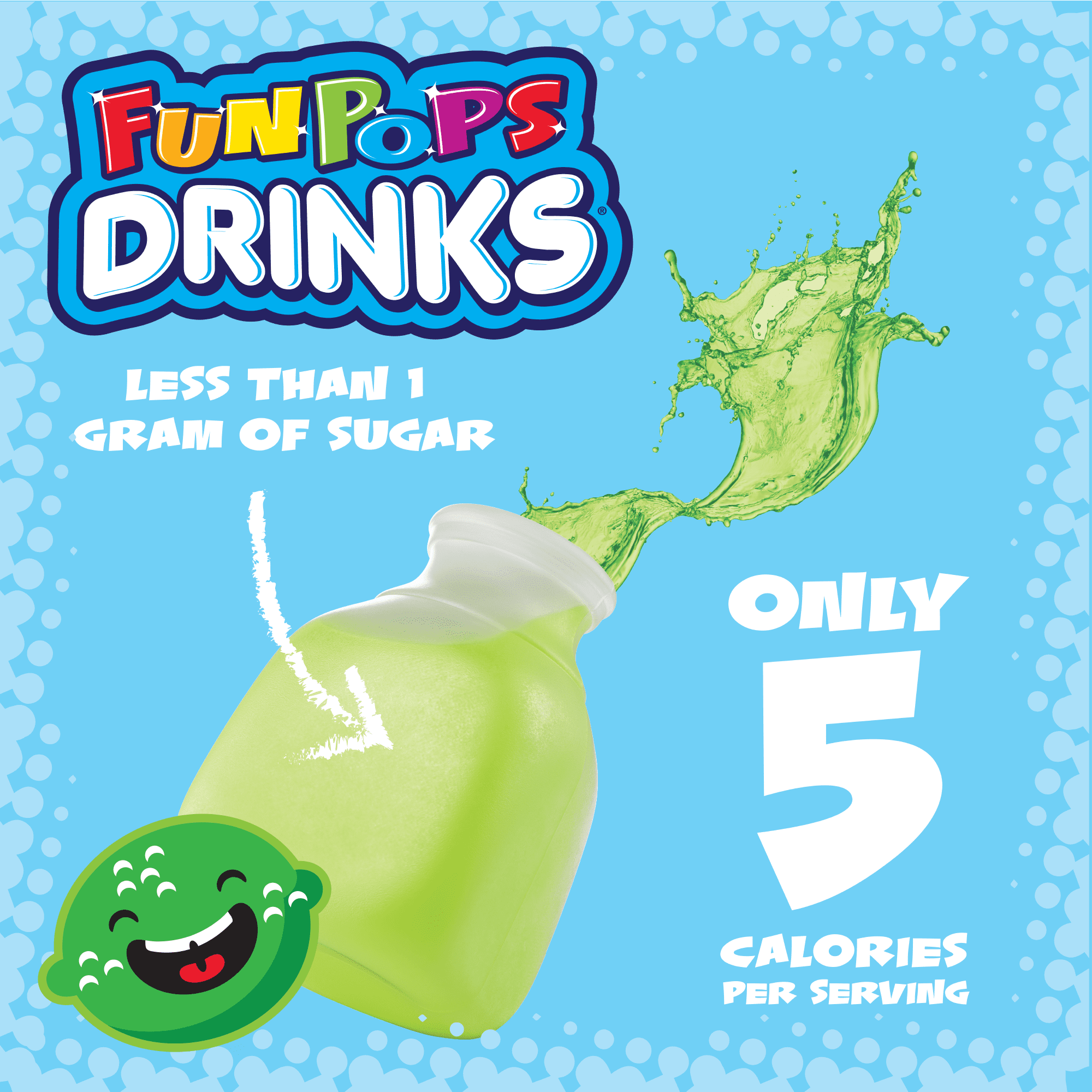 FunPops Kids Ready to Drink Variety Pack, Less than 1 g Sugar, 16 Count, 6 fl oz