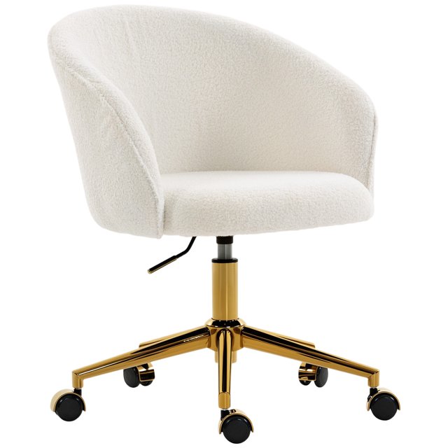 HOMCOM Office Chair with Adjustable Height, Swivel Vanity Desk Chair