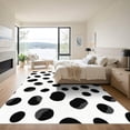 thumbnail image 3 of ODIKA 2'x3' Machine Washable Non-Slip Area Rug, Dynamic Black and Spot Mosaic with Irregular Contours High Traffic Rug, Black, 906497, 3 of 7