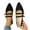 Black, variant on Xfvqtps Womens Comfortable Flat Shoes Breathable Slip on Shoes with Metal Buckles Fashion Pointed Toe Casual Work Shoes for Women Red