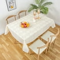 thumbnail image 2 of Ray Star 100% Waterproof PVC Tablecloth 60x84in Beige, Vinyl Table Cloth Cover Oil Proof Spill Proof Wipeable Table Cloths for Indoor and Outdoor Use, 2 of 6