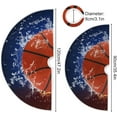 thumbnail image 3 of GZHJMY Basketball Christmas Tree Skirt Home Decoration Large Round Christmas Tree Skirt for Holiday Party Home Christmas Day Ornaments, 47.2", 3 of 6