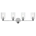 thumbnail image 2 of 55227CHFLU Kichler Lighting Gioe - 4 Light Bath Vanity-10.5 Inch Tall and 32.25 Inch Wide-Chrome Finish-Clear Fluted Glass Color, 2 of 4