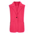 thumbnail image 5 of TODOZO Summer Blazers for Women Lightweight Womens Blazer Summer Blouses for Women 2025 Women's Sleeveless Coat Solid Color Cardigan Suit Casual Lapel Cardigan Jacket with Pockets Hot Pink 3Xl, 5 of 6