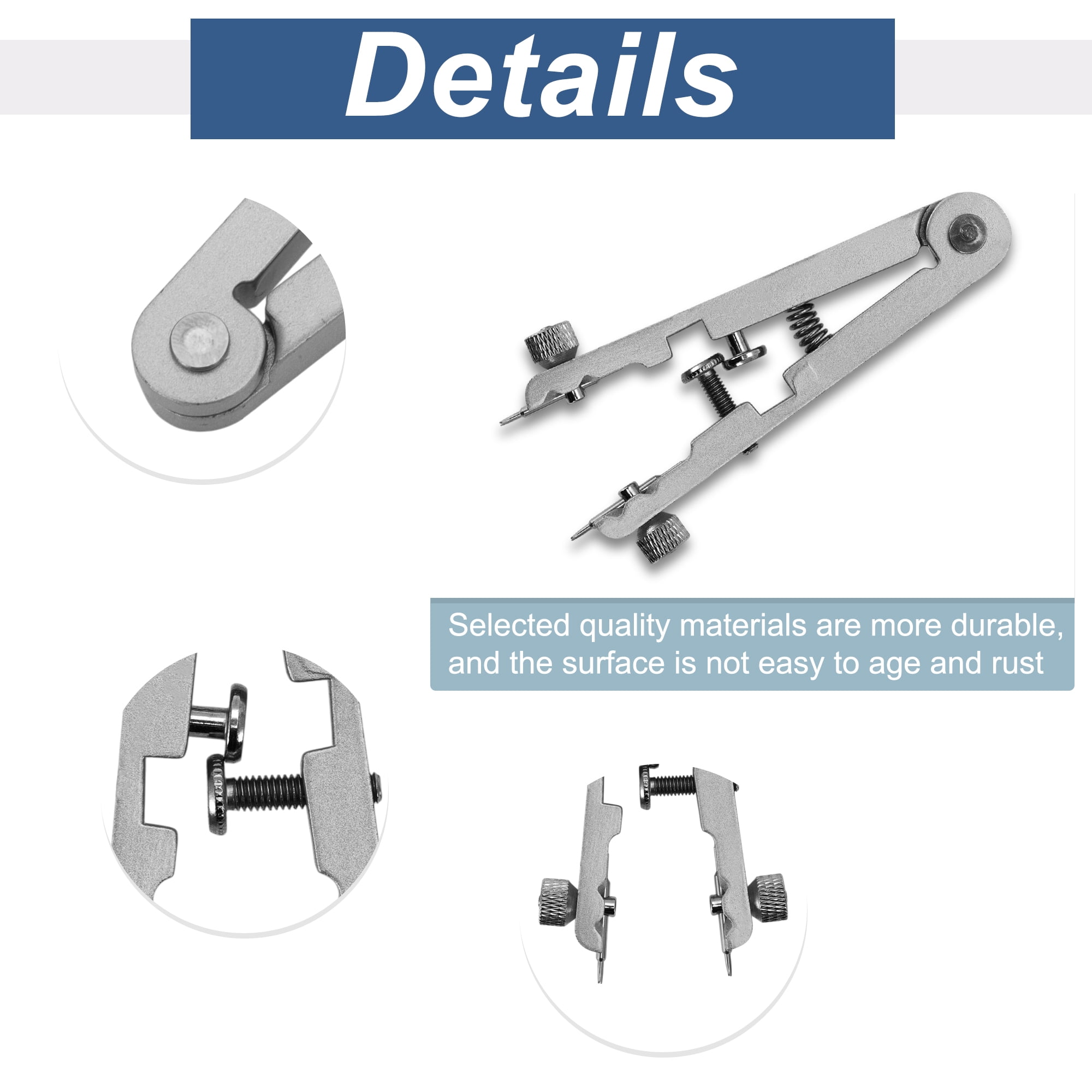 Unique Bargains Watch Band Remover Tool Spring Bar Plier With Pins Silver Tone