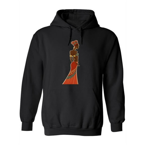 Cute African Woman Drawing Hoodie Women -Image by Shutterstock, Female x-Large