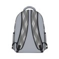 thumbnail image 3 of Gray and White Checkered Pattern Backpack for School, Cute School Bag with Adjustable Shoulder Straps and Padded Back, 15.3"x11"x6.7", 3 of 5