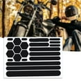 thumbnail image 3 of 1/2PCS Motorcycle Reflective Black Stickers waterproof Motorcycle Sticker Reflective Tape Decals Helmet Car Trailer Bike, 3 of 7