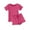 Deep Pink, variant on Ekouaer Pajama Set for Women with Pockets Short Sleeve 2 Piece Lounge Set Women Loose T Shirts and Shorts Soft Sleepwear