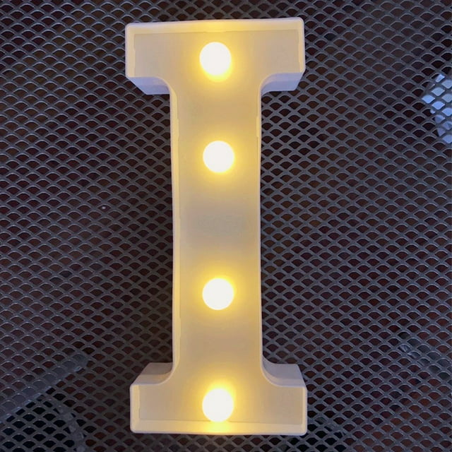 LED Marquee Letter Lights Sign, Light Up Alphabet Letter for Home Party Wedding Decoration I