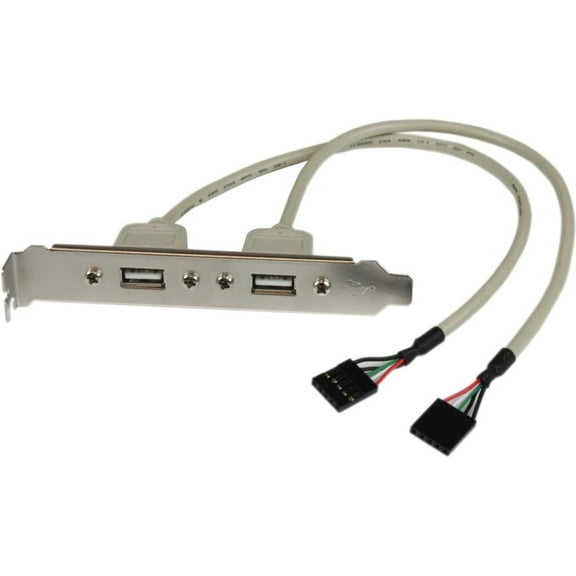 StarTech.com USBPLATE 2 Port USB A Female Slot Plate Adapter Cable