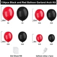 thumbnail image 2 of Kit d'Arche Guirlande de Ballons Rouges et Noirs, 134 Pcs Ballons de Fête Noirs et Rouges de Tailles Différentes pour Remise des Diplômes, Anniversaire, Fête d'Anniversaire, BBQ Casino, Fournitures de Décorations de Fête du Nouvel An, 2 of 7