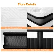 Queen Mattress, 14 Inch Memory Foam Mattress Queen Size, Innerspring Hybrid Queen Bed Mattress in a Box Medium Firm with Motion Isolation & Strong Support & Pressure Relief, CertiPUR-US