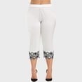 thumbnail image 2 of Gibobby Medias Termicas Afelpadas de Forro Polar Pantalones de verano con costuras sólidas de color de mallas grandes para deportes de yoga de encaje para mujer(Blanco,G), 2 of 5