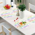 thumbnail image 6 of Coolnut Rainbow Stripe Round PVC Placemats 4 PCS, Non-Slip Heat Resistant Table Mat Kitchen Dining Table Plate Mat, 15.4inch263 Home Decor Gifts, 6 of 7
