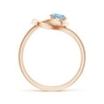thumbnail image 2 of ANGARA Natural Solitaire Aquamarine Infinity Knot Engagement Ring in 14K Rose Gold for Women (Size-5mm) | March Birthstone, Birthday, Anniversary, Jewelry Gift for Women | Natural Aquamarine Ring, 2 of 10