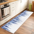 thumbnail image 2 of Runner Rug 2 x 6 Ft, Navy Blue Washable Non-Slip Floor Mat for Kitchen Hallway/Entryway, Summer Botanical Leaves Watercolor Long Kitchen Runner Area Rugs for Living Room, Low-Profile, 2 of 8