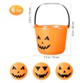 thumbnail image 4 of Cabilock 6 unids Halloween Truco o Trate Calabaza Bucket Bucket Candy Holder Papa Partido Favor Favor With Handing Party Supplies (Orange), 4 of 7