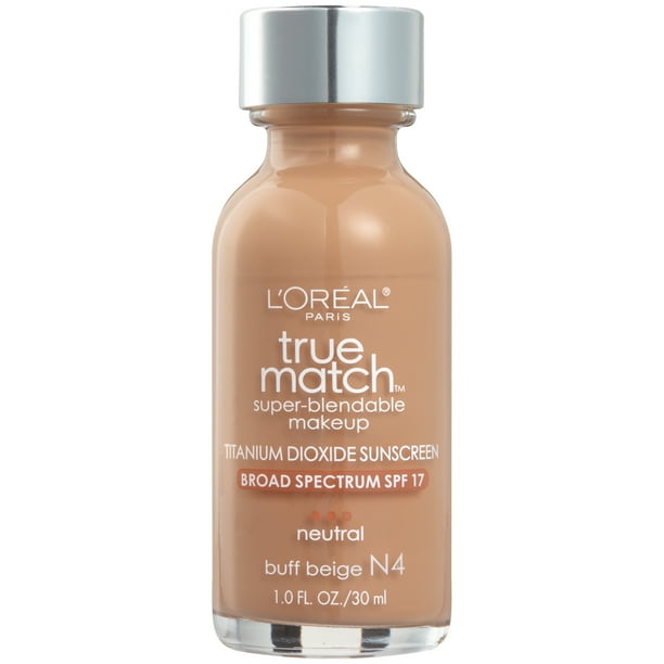 L Oreal Paris True Match Super Blendable Foundation Makeup Spf 17 Buff Beige 1 Fl Oz Walmart Com Walmart Com