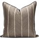 thumbnail image 1 of Fundas de almohada decorativas, fundas de almohada cuadradas con textura, fundas de almohada de jacquard a rayas con cremallera invisible y bordes ribeteados para sofá, sala de estar, dormitorio, 18.0 Namotu CZJJ-ZC52-1, 1 of 6