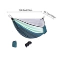 thumbnail image 3 of Portable Mesh Hammock with Spreader Bars and Carrying Bag, Breathable and Easy to Install for Camping, Backyard and Patio, 3 of 6