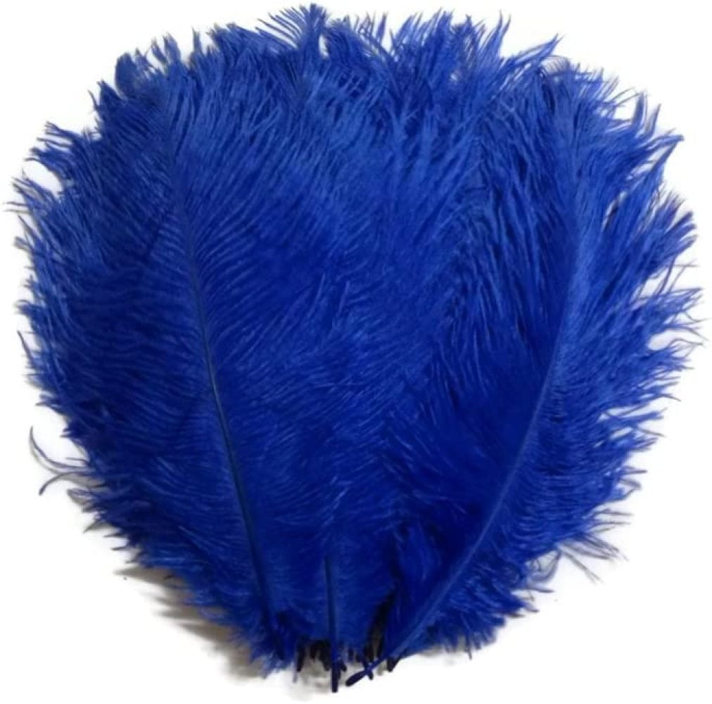 Moonlight Feather 10 Pieces 68 Royal Blue Ostrich Body Dyed Drabs