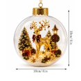 thumbnail image 2 of Glowing Christmas Story Ornament, Light-Up Mini Holiday Scene with Warm LED Light, Festive Keepsake Gift for Home Christmas Party Decoration, 2 of 8
