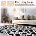 thumbnail image 2 of ODIKA 5'x7' Machine Washable Non-Slip Area Rug, Ink Blotched Surface Abstract Animal Print High Traffic Rug, Black, 295506, 2 of 5