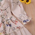 thumbnail image 6 of KkSLirnhs Infant Girls Clothes New Printed Long Sleeve Floral Pattern Round Neck Long SleevedDress Brown 100, 6 of 8