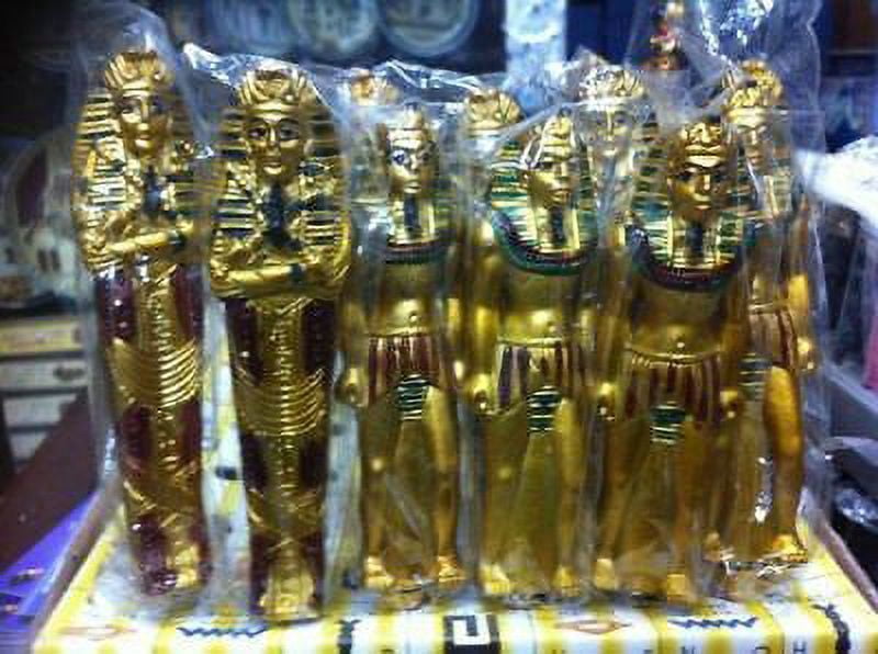 Ancient Egyptian Golden Nefertiti with Crown Design Pen Set of 6 Pcs Collectible