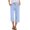 Blue, variant on Linen Pants Women Casual Loose Summer Linen Pants Women Drawstring Elastic Beach Vacation Cropped Trousers with Pockets Blue XL