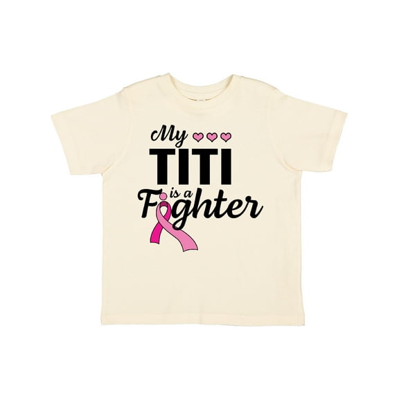 Inktastic Breast Cancer Awareness My Titi is a Fighter Boys or Girls Toddler T-Shirt