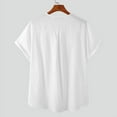 thumbnail image 4 of Men's Short Sleeve Causal Henley Shirt Holiday T-shirt Tops, 4 of 6