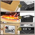 thumbnail image 5 of LAZZO Outdoor Fire Pit Table, Rectangular 60000 BTU Propane Fire Pit with Wicker Frame and Tank Holder, 5 of 7