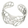 thumbnail image 3 of Gothic Art Deco Spider Web Ring Stainless Steel Cybergoth Band, 3 of 5