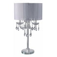 thumbnail image 2 of SH Lighting 6733T-WH(U) crystal Inspired 3-Bulb Table Touch Lamp, 295H, Whitechrome, 2 of 3