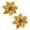 Gold*2, variant on Christmas Poinsettia Flower Ornament, Artificial Gold Glitter Velvet Christmas Flowers, 3-Layer Sparkling Floral Decoration for Christmas Tree Wreath Garland Holiday Home Party Decor