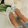 thumbnail image 5 of Wowcloth Women's Fashion Casual Sneakers – Bow Detail Round Toe Slip-On with Breathable Low-Cut & Low Heel Flat for Spring Comfortable Footwear, 5 of 9