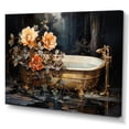 thumbnail image 2 of Designart "Gold Made Bathtub V" Bath & Laundry Canvas Print, 2 of 5